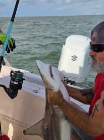 Don't fall overboard!  There's sharks everywhere! 