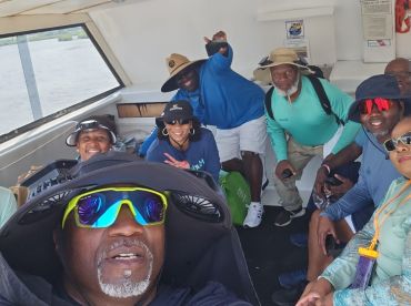 Jet Setters camping crew fishing trip