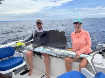 Great crew, comfortable boat, big sailfish!