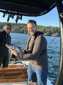 Fought a pair of massive Chinook on our honeymoon!