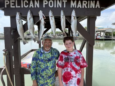 Rough day on the water but he still got us on fish.