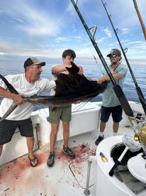Our main objective was catching sailfish. We have two kids who each caught adult sailfish. We are having them mounted by Gray’s Taxidermy. Captain Tim, and deck hand Tom had the skill to know where to look for them and how to catch them.