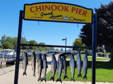 Great day fishing on Lake Michigan!