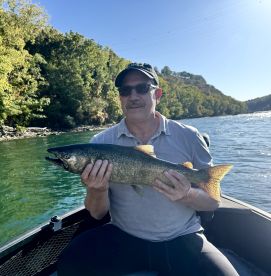 A great day catching walleye and a salmon in the gorge and on Lake Ontario 