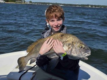 We caught fish despite bad weather