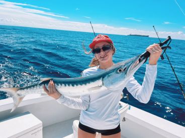 Captain. MaryAnn knows where the fish are!!!