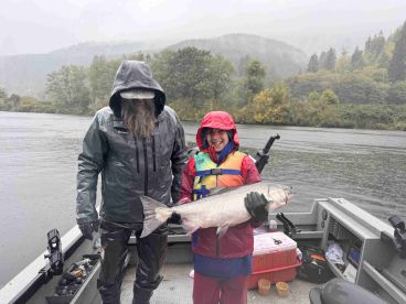 my kid caught his first fish! 
