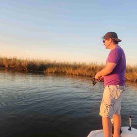 Sunset Fishing in the Bay