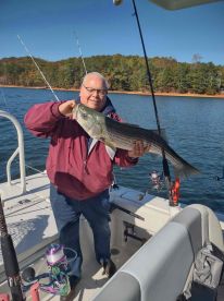 Shawn is a real pro.  Extensive knowlege of Lake Laniee & the best strategy to catch Stripers.  Worked hard to make our trip a success.  If he can't get the fish to bite no one can.