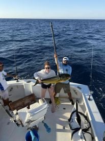 Hooked 3 Marlin at the same time