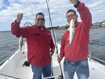 Rough weather and still able to put fish on the boat