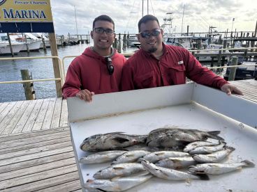 Rough weather and still able to put fish on the boat