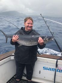 caught in a downpour but still got the fish