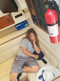 Comfy a\/c cabin a quick nap. 