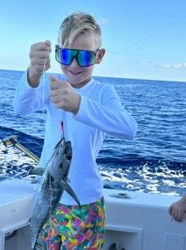 My 10 year old landed a sail 