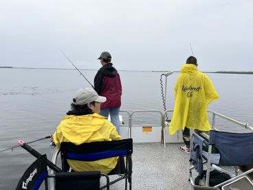 Great catch even in freezing cold rain