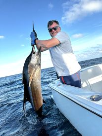 My first sailfish! Thanks, Captain Brad!