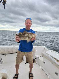 Captain Ricky worked hard and had to re-anchor with changing wind directions caught 40 to 50 fish