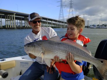 My grandson's first fishing trip